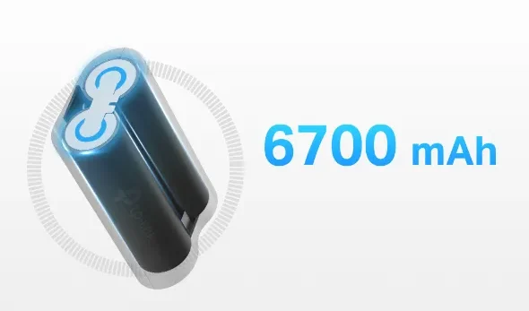 6700mAh battery