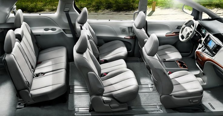 Interior of Toyota Sienna 2025