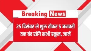 School Holidays: 25 दिसंबर से शुरू होकर 5 जनवरी तक बंद रहेंगे सभी स्कूल, जानें पूरी छुट्टियों की तारीखें 12 School Holidays: 25 दिसंबर से शुरू होकर 5 जनवरी तक बंद रहेंगे सभी स्कूल, जानें पूरी छुट्टियों की तारीखें