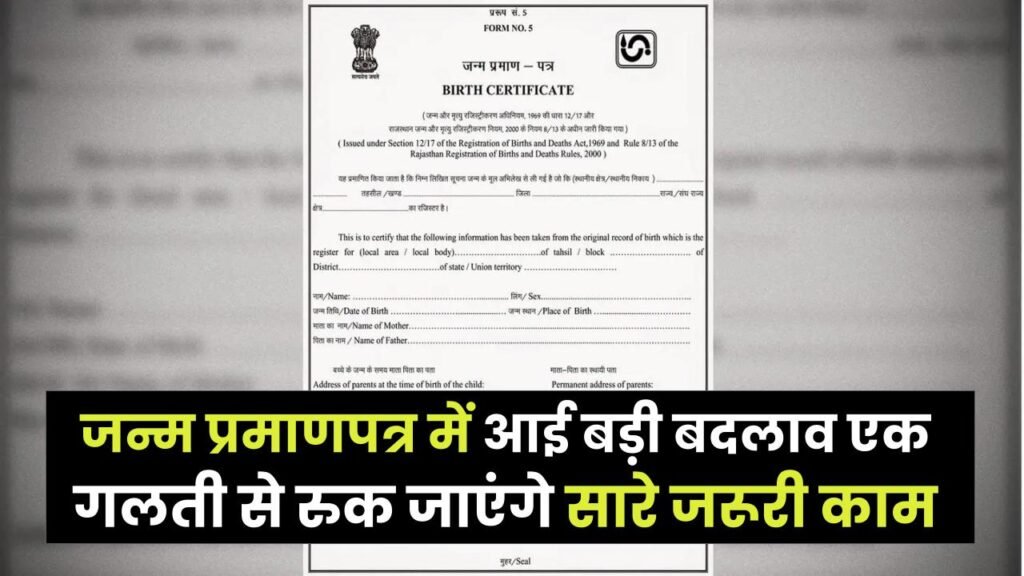 Birth Certificate New Rule: जन्म प्रमाणपत्र में आई बड़ी बदलाव! एक गलती से रुक जाएंगे सारे जरूरी काम 1 new birth certificate rules what every indian must know
