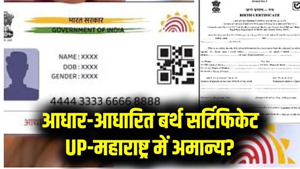 UP-महाराष्ट्र में बर्थ सर्टिफिकेट कैंसल, आधार से बने सर्टिफिकेट मान्य हैं या नहीं? जानें सरकार ने क्या कहा