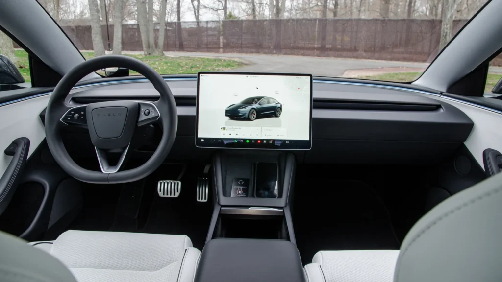 Interior of Tesla Model 3 2025