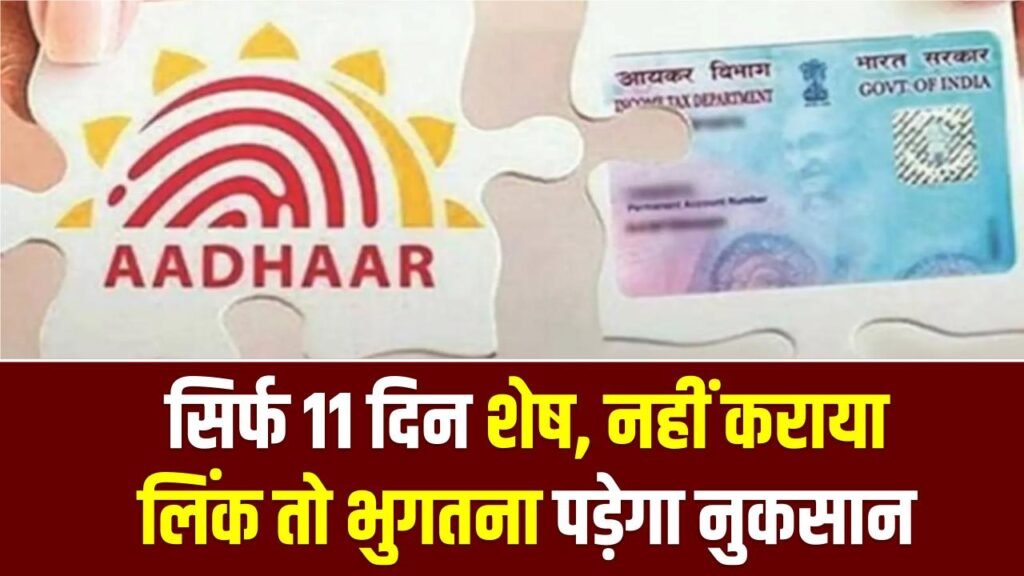 PAN–Aadhaar Linking Deadline: सिर्फ 11 दिन शेष, नहीं कराया लिंक तो भुगतना पड़ेगा नुकसान