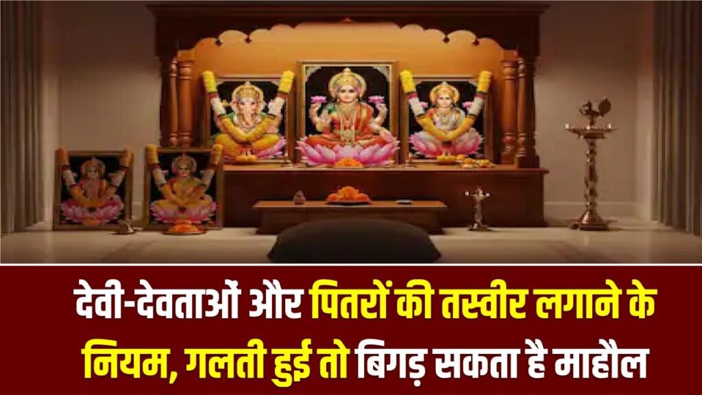 देवी-देवताओं और पितरों की तस्वीर लगाने के नियम, गलती हुई तो बिगड़ सकता है घर का माहौल 1 देवी-देवताओं और पितरों की तस्वीर लगाने के नियम, गलती हुई तो बिगड़ सकता है घर का माहौल