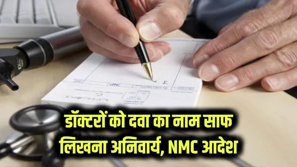 अब डॉक्टरों को दवा का नाम साफ अक्षरों में लिखना होगा, NMC ने जारी किया सख्त आदेश