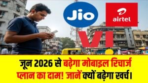 Mobile Recharge Hike: जून 2026 से बढ़ेगा मोबाइल रिचार्ज प्लान का दाम! जानें क्यों बढ़ेगा खर्च। 3 Mobile Recharge Hike: जून 2026 से बढ़ेगा मोबाइल रिचार्ज प्लान का दाम! जानें क्यों बढ़ेगा खर्च।