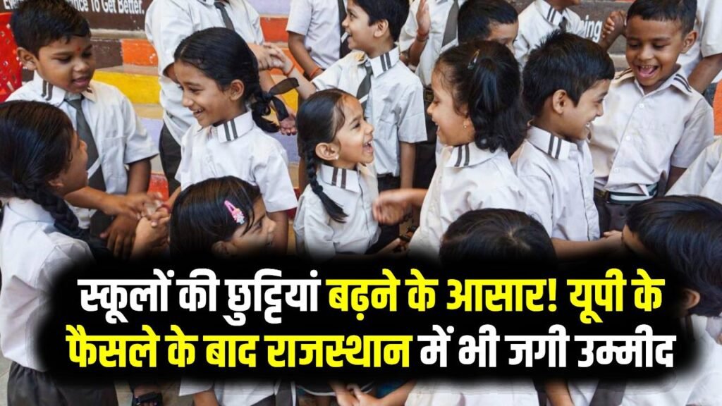 Rajasthan School Holiday Update: स्कूलों की छुट्टियां बढ़ने के आसार! यूपी के फैसले के बाद राजस्थान में भी जगी उम्मीद 1 Rajasthan School Holiday Update: स्कूलों की छुट्टियां बढ़ने के आसार! यूपी के फैसले के बाद राजस्थान में भी जगी उम्मीद